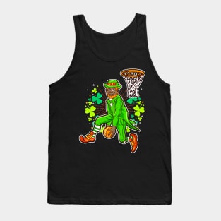 African American Black Leprechaun Basketball St Patrick's Day Tank Top